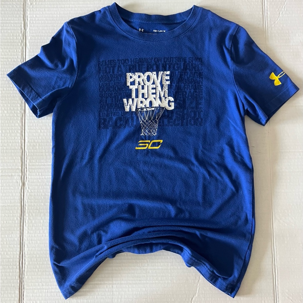 Under Armour Steph Curry Prove Them Wrong Blue Short Sleeve Graphic Tee